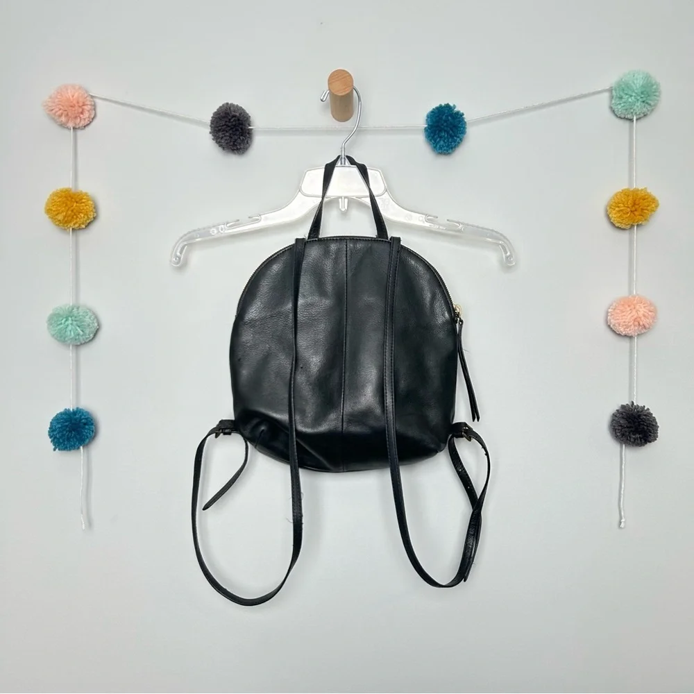 Margot New York Camille Black Leather Backpack